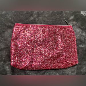 Sparkly pink zipper pouch - multi use